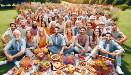 menschen beim picknick