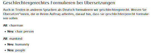 vorgaben für geschlechtergerechtes formulieren der stadt wien