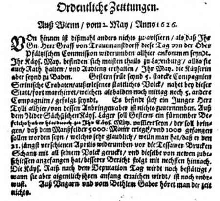 Ordentliche Zeitung 1626