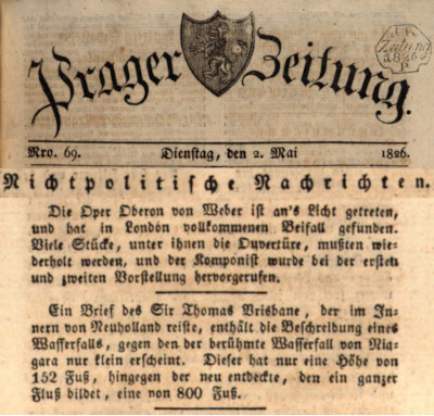 Prager Zeitung 1826