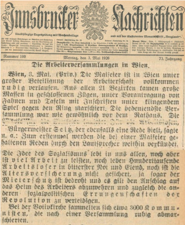 Innsbrucker Nachrichten 1926