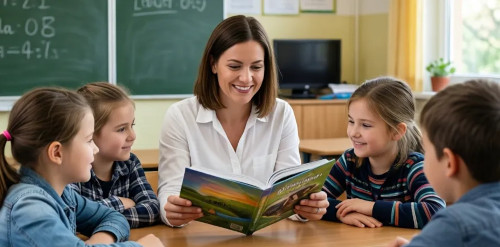 Lesepatin beim Vorlesen für kinder