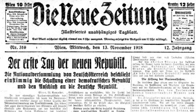 Die Neue Zeitung, 13. November 1918