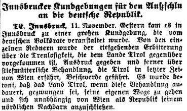 Salzburger Chronik für Stadt und Land, 12. November 1918